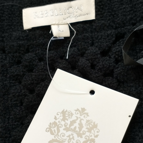 NWT Rebellion crocheted sweater vest L - Picture 8 of 10